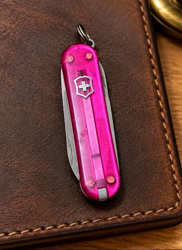 Navaja Suiza Victorinox Multifunción Rosa Translúcida - imagen 1