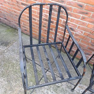 Juego de 3 Sillones de Hierro con Respaldo Medio - imagen 4