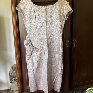 Lote de Vestidos Vintage: Negro, Azul Marino y Estampado - imagen 8