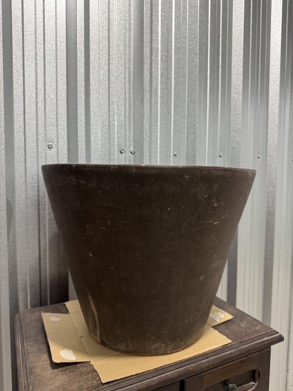 Maceta Grande de Cerámica Marrón