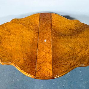 Mesa Plegable Victoriana Tablero Ondulado Raíz y Caoba - imagen 2
