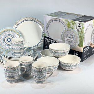 Lote anterior: Juego de Vajilla de Losa Blanca con Decoración Floral para 4 Personas - 16 Piezas