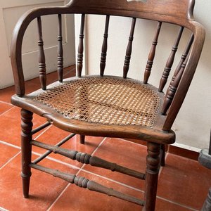 Par de Sillones Windsor con Asiento de Mimbre - imagen 6