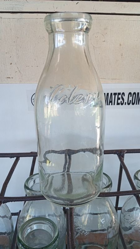Botellas de vidrio antiguo para leche Coleme - imagen 2