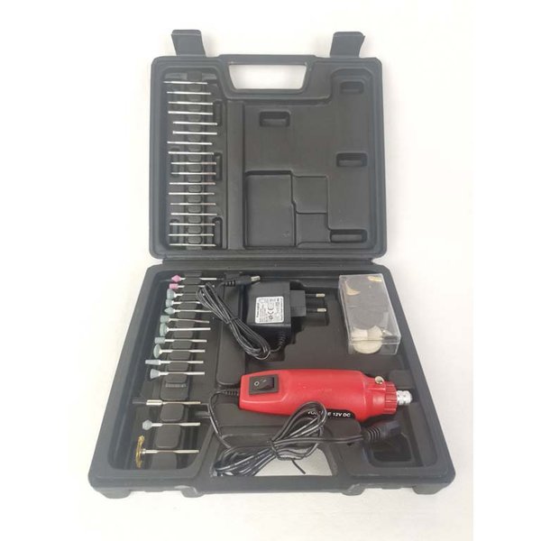 Mini Torno Nappo 12V con 65 Accesorios y Valija