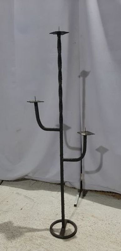 Candelabro de Hierro Forjado para 3 Velones - imagen 1