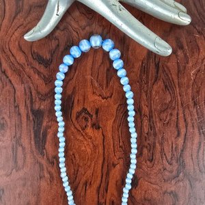 Lote siguiente: Collar de Cristal Murano Celeste con Cierre Metálico