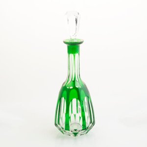 Lote anterior: Botellón de Cristal Verde Tallado con Tapón Decorativo