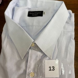 Camisa Remy Charles Monsieur Talle 54 Celeste Rayada - imagen 2