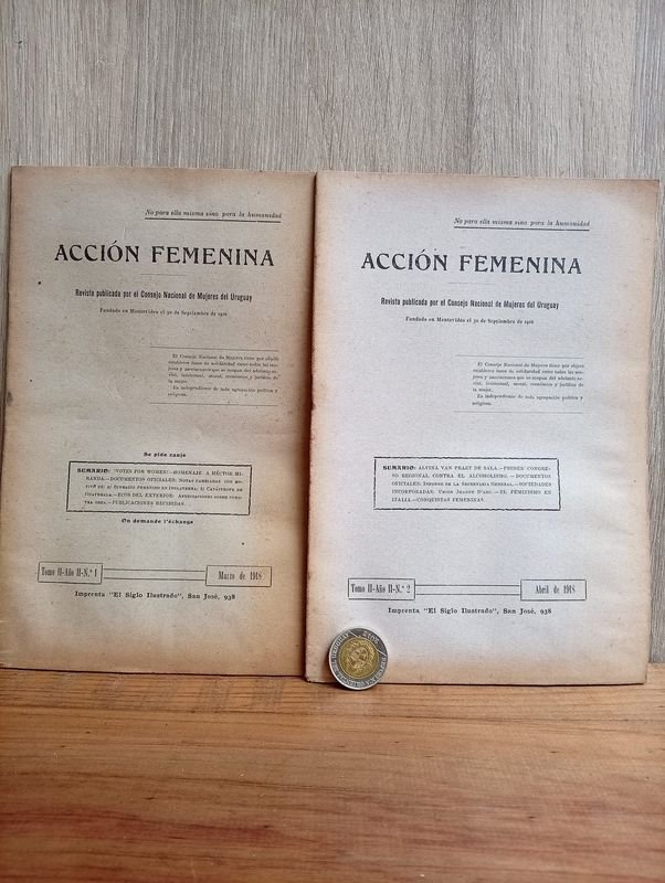 Acción Femenina: Dos Revistas Publicadas en 1917 por el Consejo Nacional de Mujeres del Uruguay