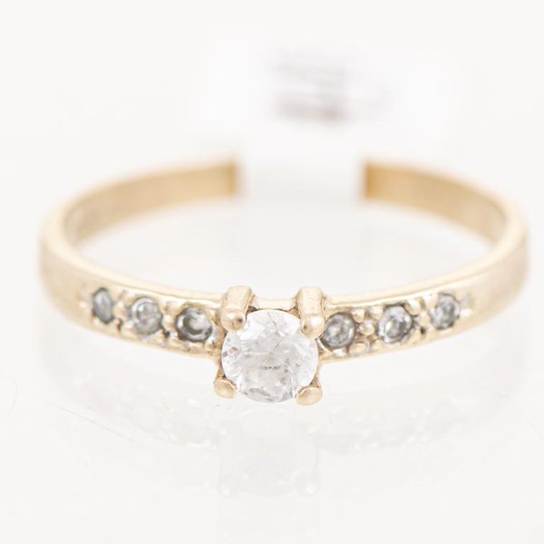 Anillo de Oro con Circonias Talla 17.5 mm