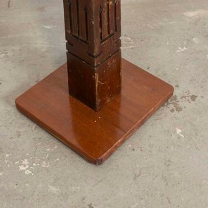 Perchero de Pie Antiguo de Madera con Puntero Metálico - imagen 3
