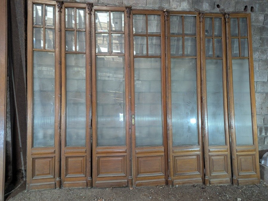 Puerta de madera antigua con seis paneles - imagen 11