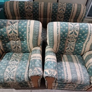 Juego de Living Antiguo: Sofá y Sillones Tapizados - imagen 6
