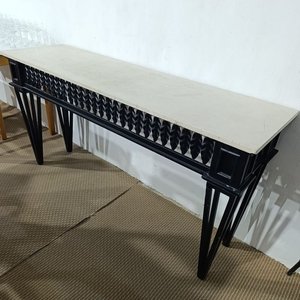 Mesa de Arrimo en Hierro Forjado con Tapa de Marmolina - imagen 3