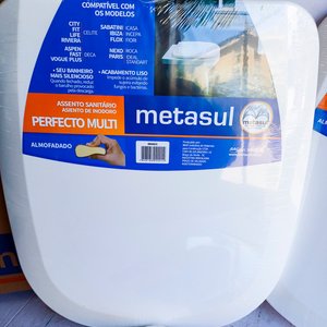 3 Tapas de Inodoro Metasul Blancas Cuadradas - imagen 2