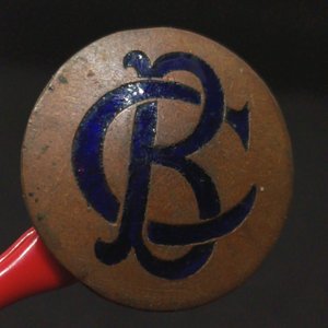 Pin/Solapero Banco de Cobranzas Uruguay Década 50 Bronce Esmalte Negro - imagen 4