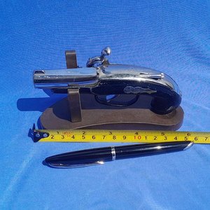 Encendedor Antiguo Forma de Trabuco con Base y Bolígrafo - imagen 5
