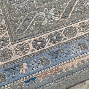 Alfombra Estilo Oriental con Motivos Florales y Geométricos - imagen 3