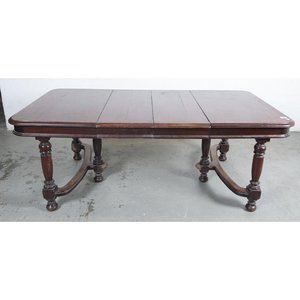Mesa de Comedor Inglesa con 7 Sillas y 2 Alargues - Requiere Restauración - imagen 2