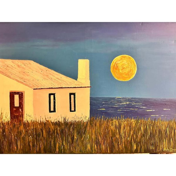 Óleo sobre Lienzo "Luna del Polonio" por Stella - 70 x 50cm