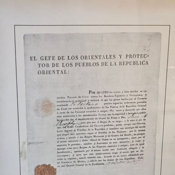 Patente de Oficial de Presas expedida por el General José Artigas el 15 de noviembre de 1817 (Réplica) - imagen 2