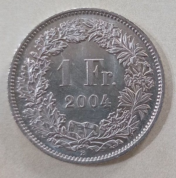 Moneda de 1 Franco Suizo del año 2004 - imagen 1