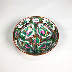 Compotera Oriental de Porcelana con Diseño de Dragones y Flores - imagen 1