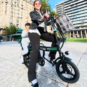 Bicicleta Eléctrica Plegable Ciclo Electro Negra Batería de Litio - imagen 8