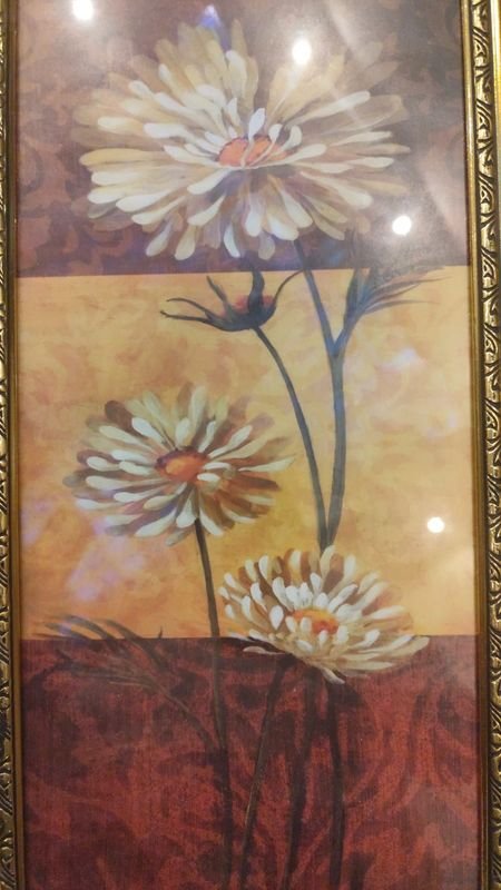 Cuadro decorativo floral con marco ornado - imagen 2