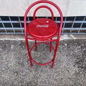 Banqueta Alta Roja Coca-Cola con Respaldo - imagen 2