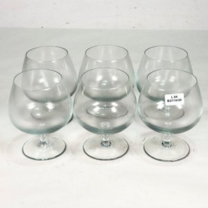 Lote siguiente: Seis Copas de Cognac Hialinas de 11 cm