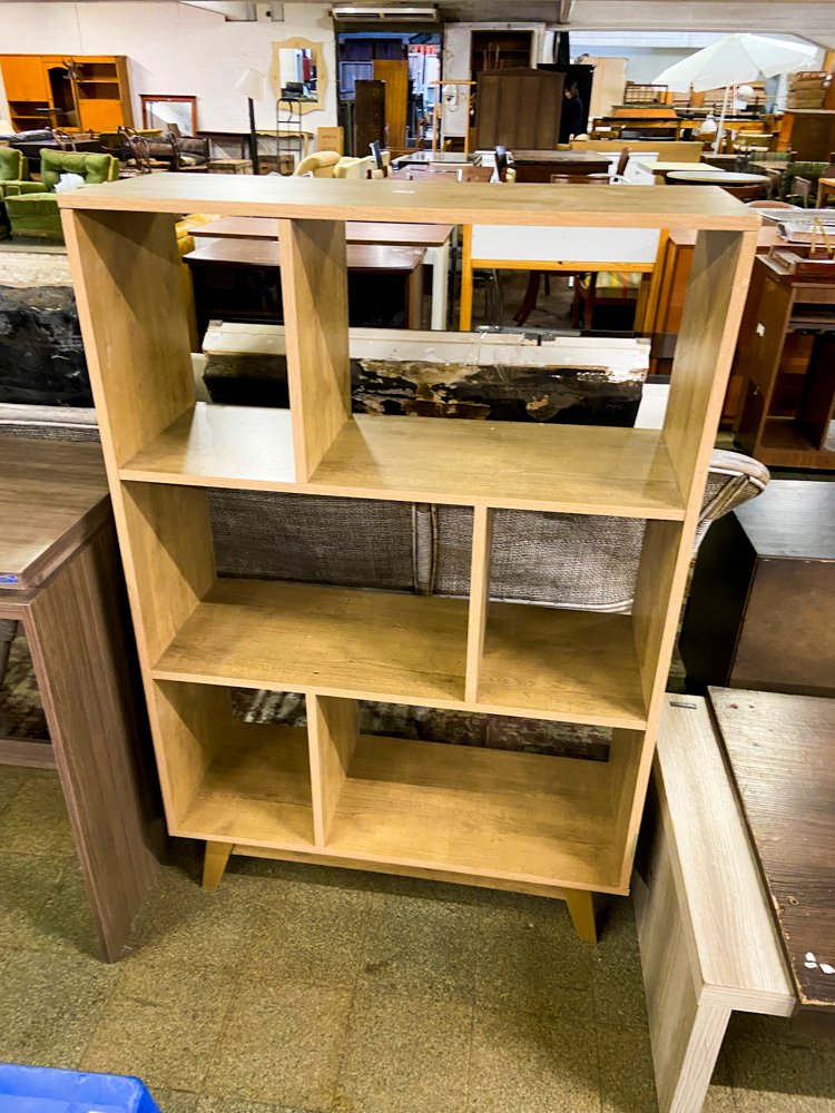 Estantería Modular de Madera Clara Estilo Nórdico