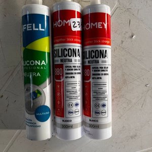 3 Siliconas Neutras Blancas Selladoras Adhesivas - imagen 2
