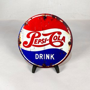 Chapa Decorativa Pepsi Cola Circular Vintage 19 cm - imagen 2