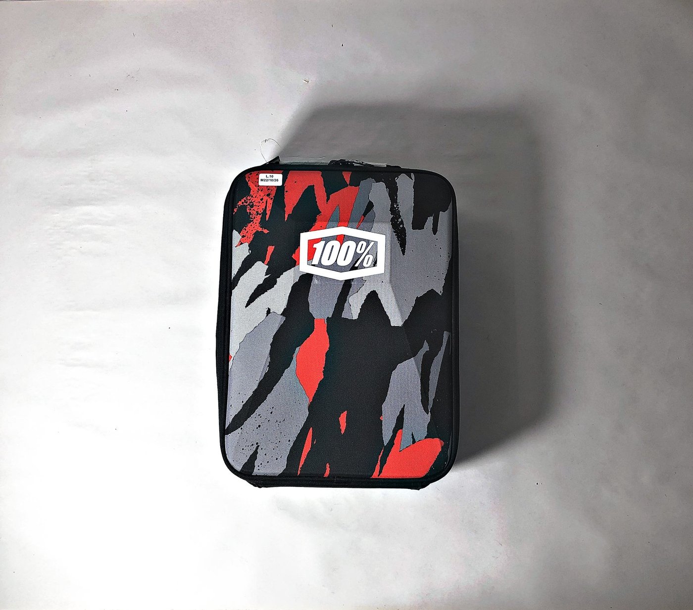 Neceser 100% con Diseño Camuflado Negro, Rojo y Gris