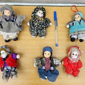 Lote siguiente: Lote de 6 Muñecos Arlequines Vintage con Cara de Porcelana