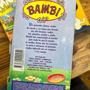 Lote de 4 Cassettes VHS Infantiles Disney: Bambi, Mickey y Droopy - imagen 5