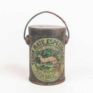 Lata de yerba mate La Especialista de chapa litografiada. - imagen 1