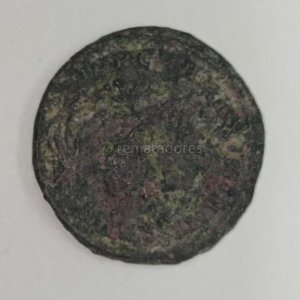 Moneda Antigua de Bronce con Rostro - imagen 3