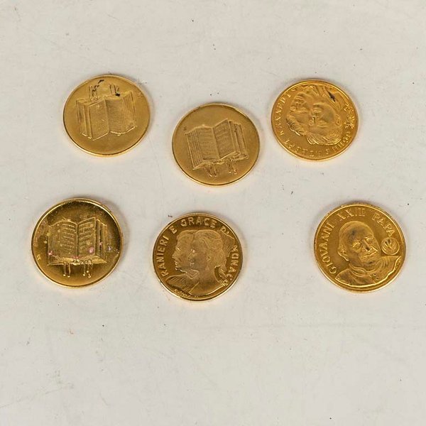 6 Monedas Conmemorativas de Colección