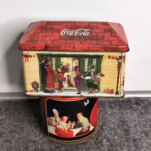 Dos Latas Metálicas Coca-Cola Vintage con Diseño Navideño - imagen 2