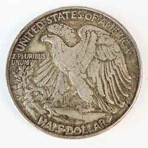 Moneda de Plata Media Dólar Estados Unidos 1917 Walking Liberty - imagen 2