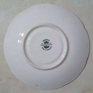 Platillo de Porcelana Fina "Queens" (Rosina China Co. Ltd) - Estilo Victoriano con Pan de Oro - imagen 2