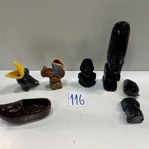 Lote siguiente: Lote de 6 Adornos: Indio, Pájaro, Ardilla y Más