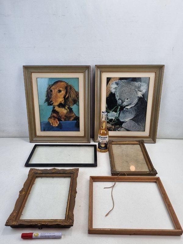 Conjunto de 6 Marcos con Láminas Decorativas y Vacíos - Mascotas y Molduras - imagen 1