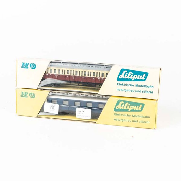 2 Vagones Eléctricos Liliput HO Escala en Caja Original - imagen 1