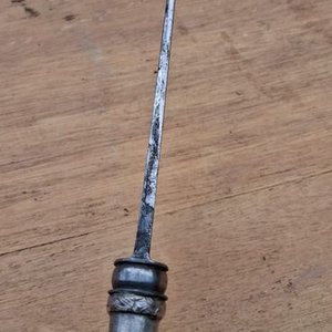 Verijero Cazador "Al Filo" con Cabo de Plata y Oro - Pieza Importada - imagen 5