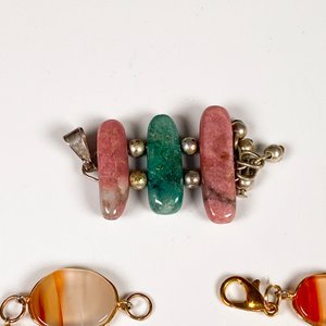 Pulsera de Ágatas y Colgante con Piedras Naturales - imagen 3