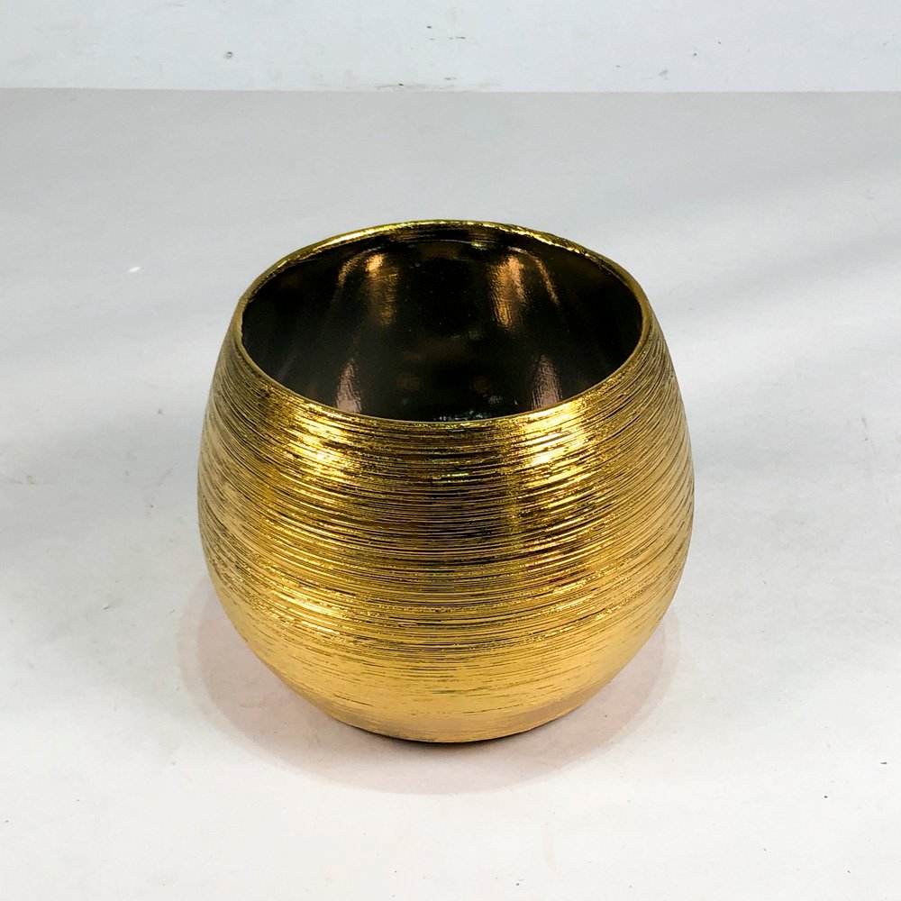 Centro en vidrio esmaltado dorado de 16 x 14 cm - imagen 2